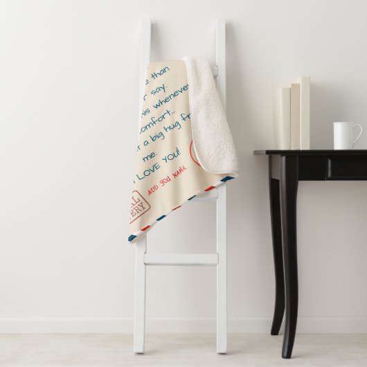Sjabloon Custom Text Sherpa Blanket – We Love You Sherpa Deken (In situ)