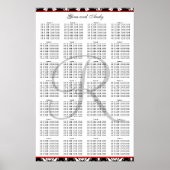 Sjabloon Damask Wedding Seating Plan Poster (Voorkant)