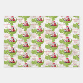 Sjabloon dinosaurus Kerstmis Inpakpapier Vel (Voorkant 3)