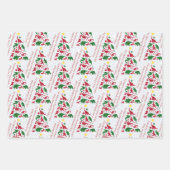 Sjabloon dinosaurus Kerstmis Inpakpapier Vel (Voorkant 2)