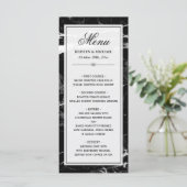 Sjabloon Elegant Black White Marble Wedding Menu (Staand voorkant)