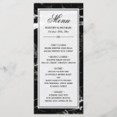 Sjabloon Elegant Black White Marble Wedding Menu (Voorkant)