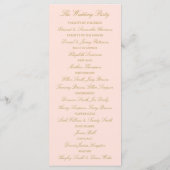 Sjabloon Elegant Blush Pink & Gold Wedding Program (Achterkant)