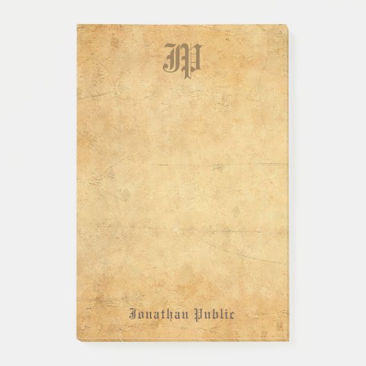 Sjabloon Elegant Calligrafed Monogram Post-it® Notes (Voorkant)