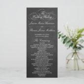 Sjabloon Elegant Chalkboard Wedding Program (Staand voorkant)