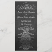 Sjabloon Elegant Chalkboard Wedding Program (Voorkant)