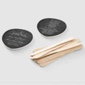 Sjabloon Elegant Chalkboard Wedding Program Handwaaier (Niet-gemonteerd)