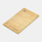 Sjabloon Elegant Handgeschreven Monogram Post-it® Notes (Schuin)