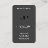 Sjabloon Elegant Modern Monogram Initiaal Luxe Visitekaartje (Achterkant)