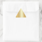 Sjabloon Elegant Voeg Jouw tekst blanco Faux Gold  Driehoek Sticker (Tas)