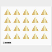 Sjabloon Elegant Voeg Jouw tekst blanco Faux Gold  Driehoek Sticker (Vel)
