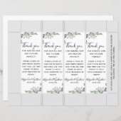 Sjabloon Eucalyptus Wedding Photo Booth Insert (Voorkant / Achterkant)