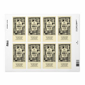 Sjabloon  Ex Libris Book Shelves Etiket (Full Sheet)