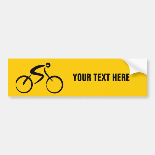 Sjabloon fiets bumpersticker (Voorkant)