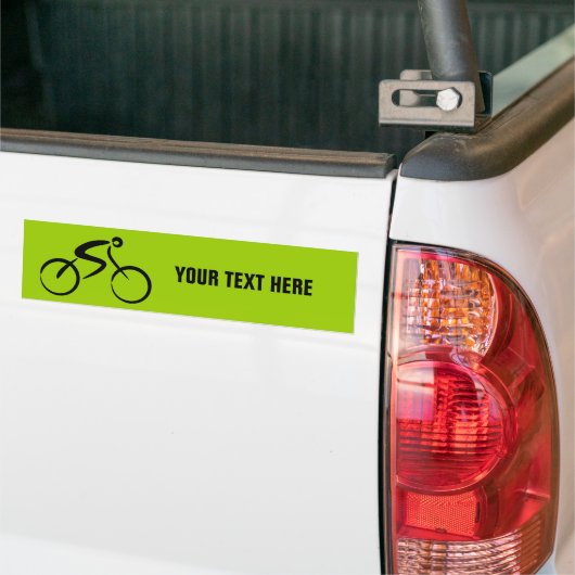 Sjabloon fiets bumpersticker (Op Truck)
