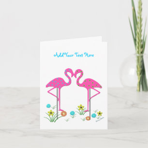 Sjabloon Flamingo Card