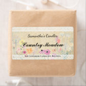 Sjabloon "Floral Parchment Candle Label" Etiket (Insitu)