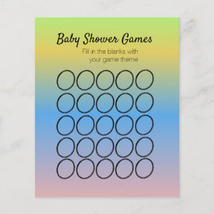 Sjabloon Flyer voor Cirkulaire Ombré Baby Shower S