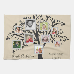 Sjabloon Foto Collage Family Tree - Aangepast Theedoek
