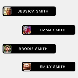 Sjabloon Foto- en naamlabels voor Sticker