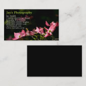 Sjabloon Fotografie Visitekaartjes (Voorkant / Achterkant)