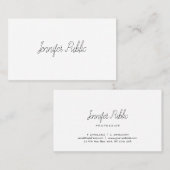 Sjabloon Freehand Script-minimalistisch, eenvoudig Visitekaartje (Voorkant / Achterkant)