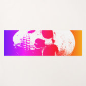 Sjabloon Geel Sinaasappel Blauw Paars Yogamat (Voorkant (horizontaal))