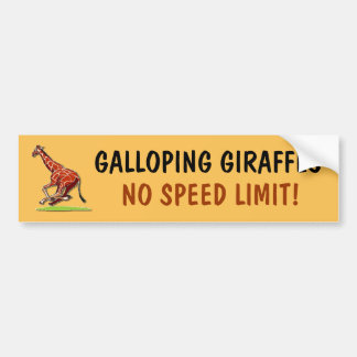 Sjabloon Giraffe galoping Bumpersticker