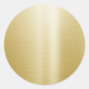 Sjabloon Glamour Elegant Faux Gold Chique Blank Ronde Sticker