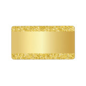 Sjabloon Gold Gradiënt en Glitter Background Etiket (Voorkant)