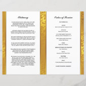 Sjabloon Golden Funeral Program (Achterkant)