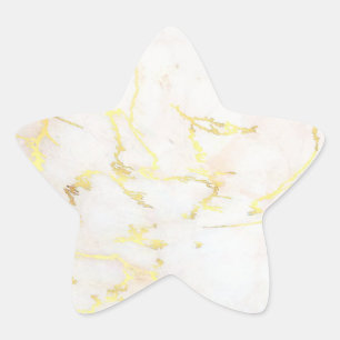 Sjabloon Goud Marmer Voeg Uw Tekst Modern Toe Ster Sticker