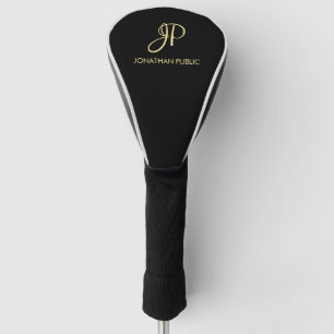 Sjabloon Goud Monogram Beste Creëer Uw Eigen Golfheadcover