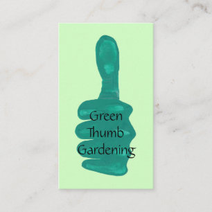 Sjabloon groene duimgaren Visitekaartjes