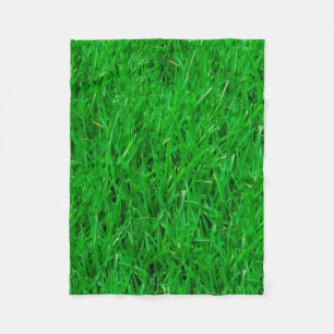 Sjabloon Groene gras Achtergrond Fleece Deken