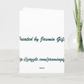 Sjabloon Groene omgezette foto-Wenskaart (Achterkant)