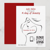 Sjabloon Hair Salon uitnodigen Kaart (Voorkant / Achterkant)