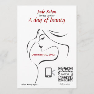 Sjabloon Hair Salon uitnodigen Kaart