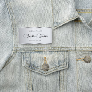 Sjabloon handschrift Elegant Typography Silver Naamplaatje