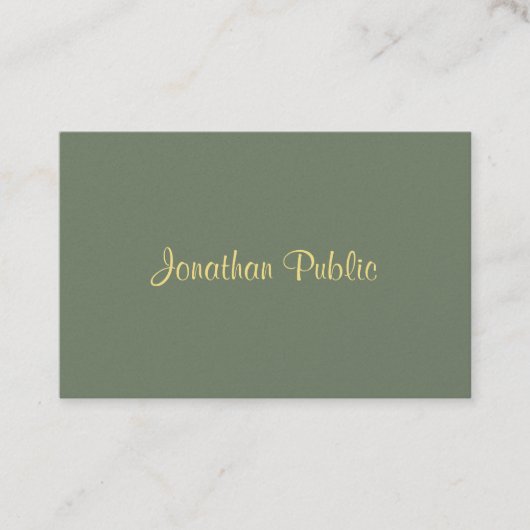 Sjabloon Handschrift Moderne Professionele Luxe Visitekaartje (Voorkant)