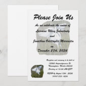 Sjabloon huwelijksuitnodiging kaart (Voorkant / Achterkant)