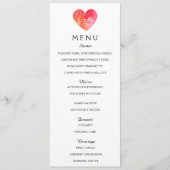 Sjabloon in het Romantic Wedding Menu (Voorkant)