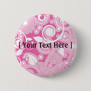 SJABLOON in roze - Gepersonaliseerd Ronde Button 5,7 Cm