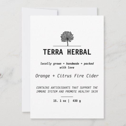 Sjabloon inzake productetiketten voor landbouwers kaart (Voorkant)