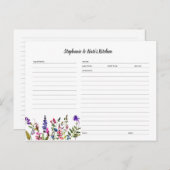 Sjabloon Kaart in onbewerkte bloem (Voorkant / Achterkant)