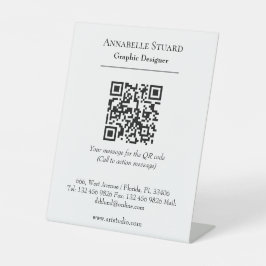 Sjabloon kantoorbenodigdheden bureau accessoires reclamebord met voetstuk