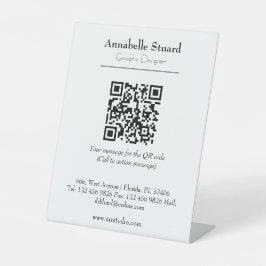 Sjabloon kantoorbenodigdheden bureau accessoires reclamebord met voetstuk