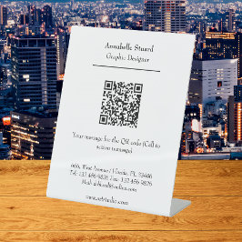 Sjabloon kantoorbenodigdheden bureau accessoires reclamebord met voetstuk