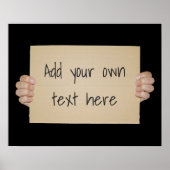 Sjabloon kartonnen protestbord poster (Voorkant)