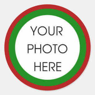 Sjabloon kerstgrens ronde sticker